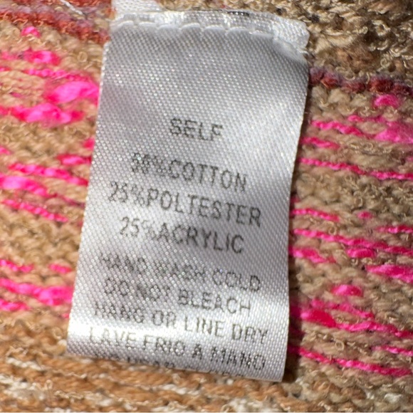 Easel Patchwork Knit Oversized Cropped Top Size Small - Picture 9 of 9